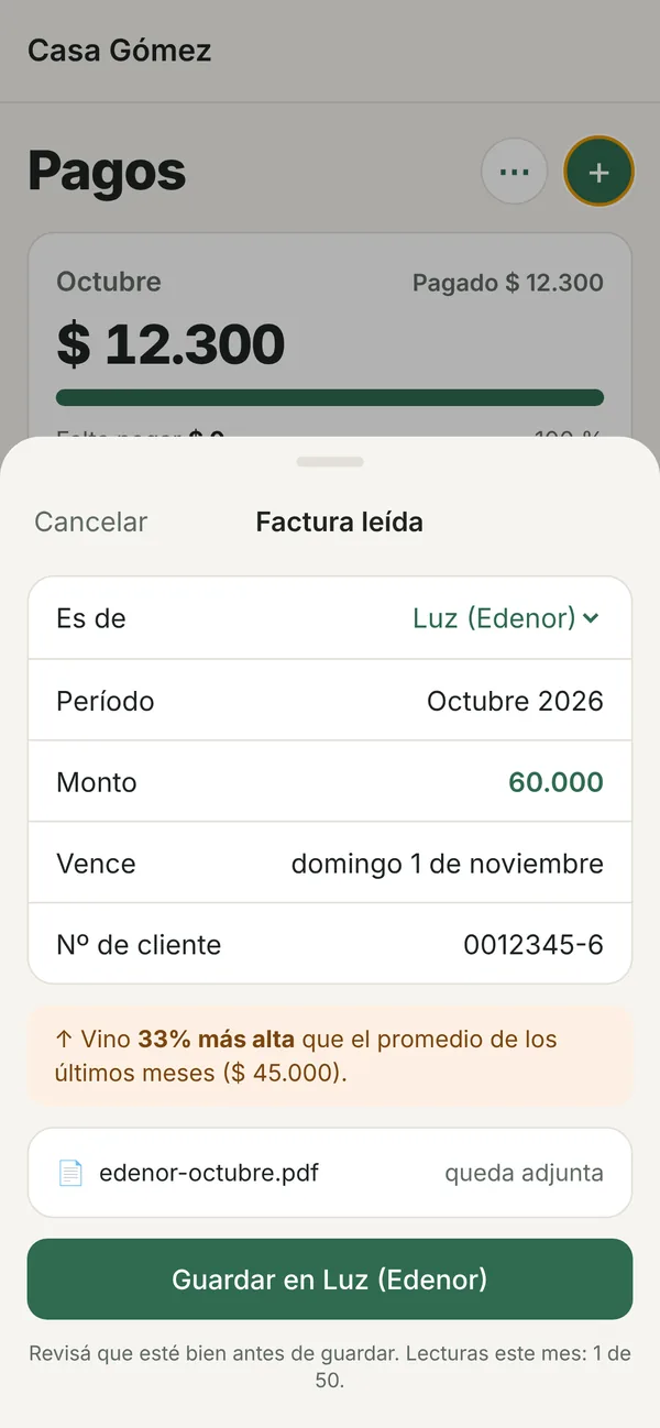 Ningún vencimiento de la casa se pasa